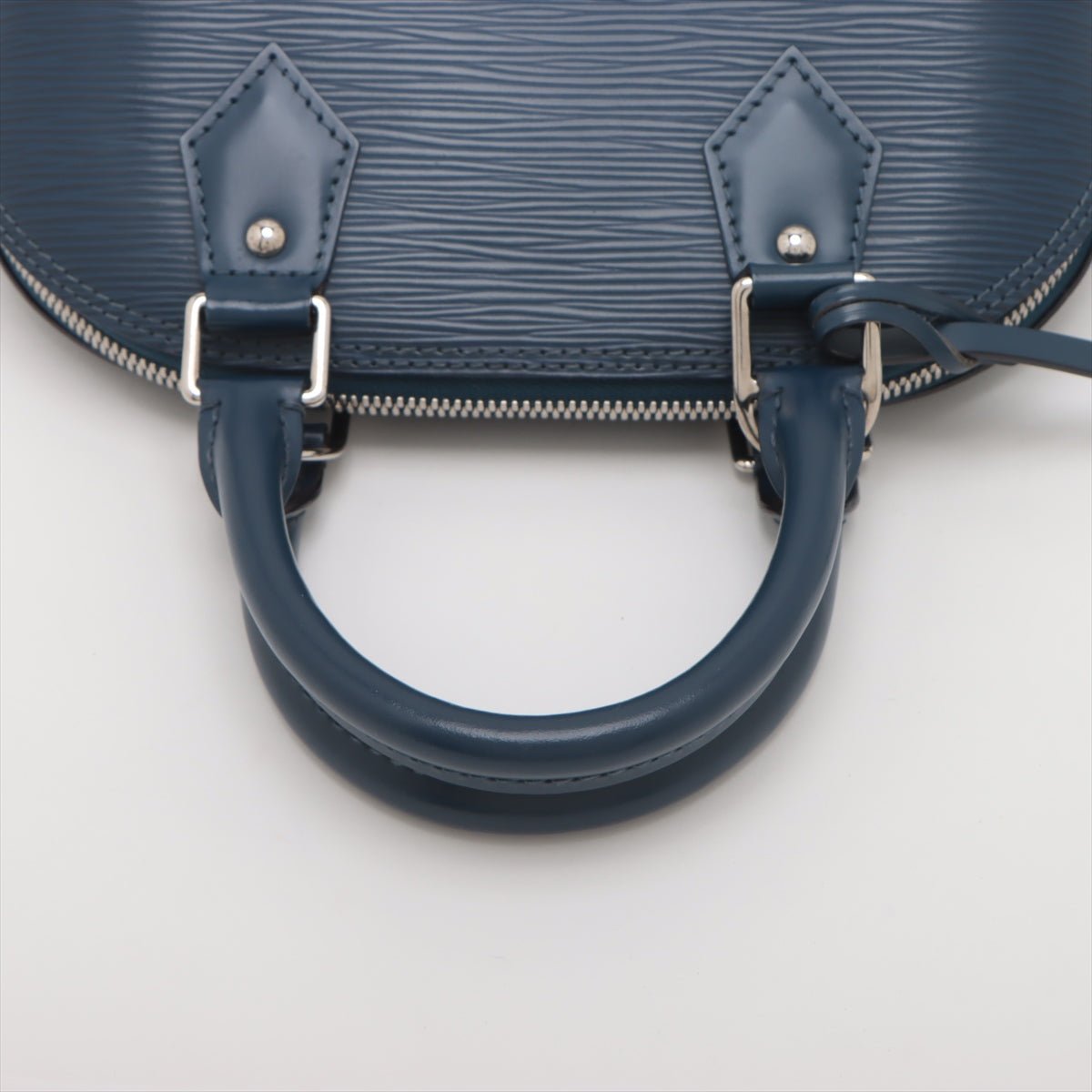Second hand Louis Vuitton Alma BB Epi Leather 2 - Ways Top - handle Bag Navy - Tabita Bags