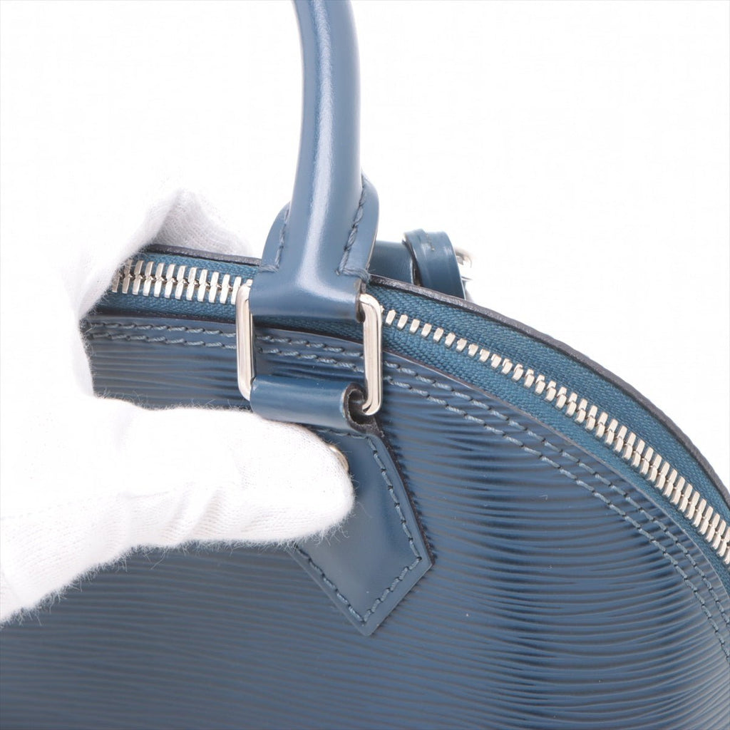 Second hand Louis Vuitton Alma BB Epi Leather 2 - Ways Top - handle Bag Navy - Tabita Bags