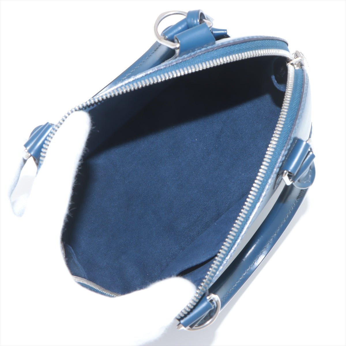 Second hand Louis Vuitton Alma BB Epi Leather 2 - Ways Top - handle Bag Navy - Tabita Bags