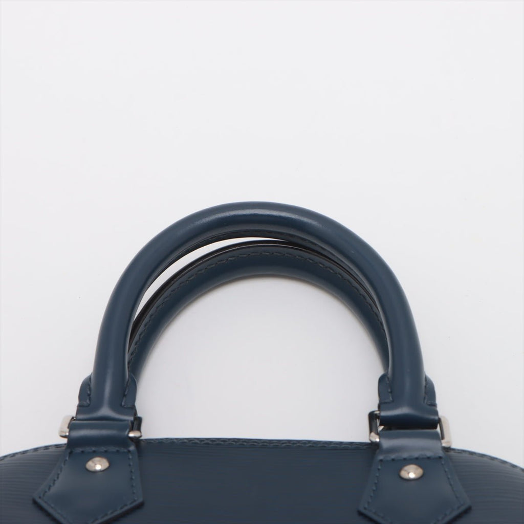Second hand Louis Vuitton Alma BB Epi Leather 2 - Ways Top - handle Bag Navy - Tabita Bags