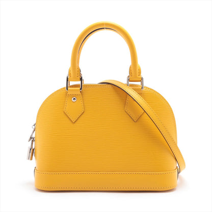 Second hand Louis Vuitton Alma BB Epi Leather 2-Ways Top-handle Bag Yellow - Tabita Bags