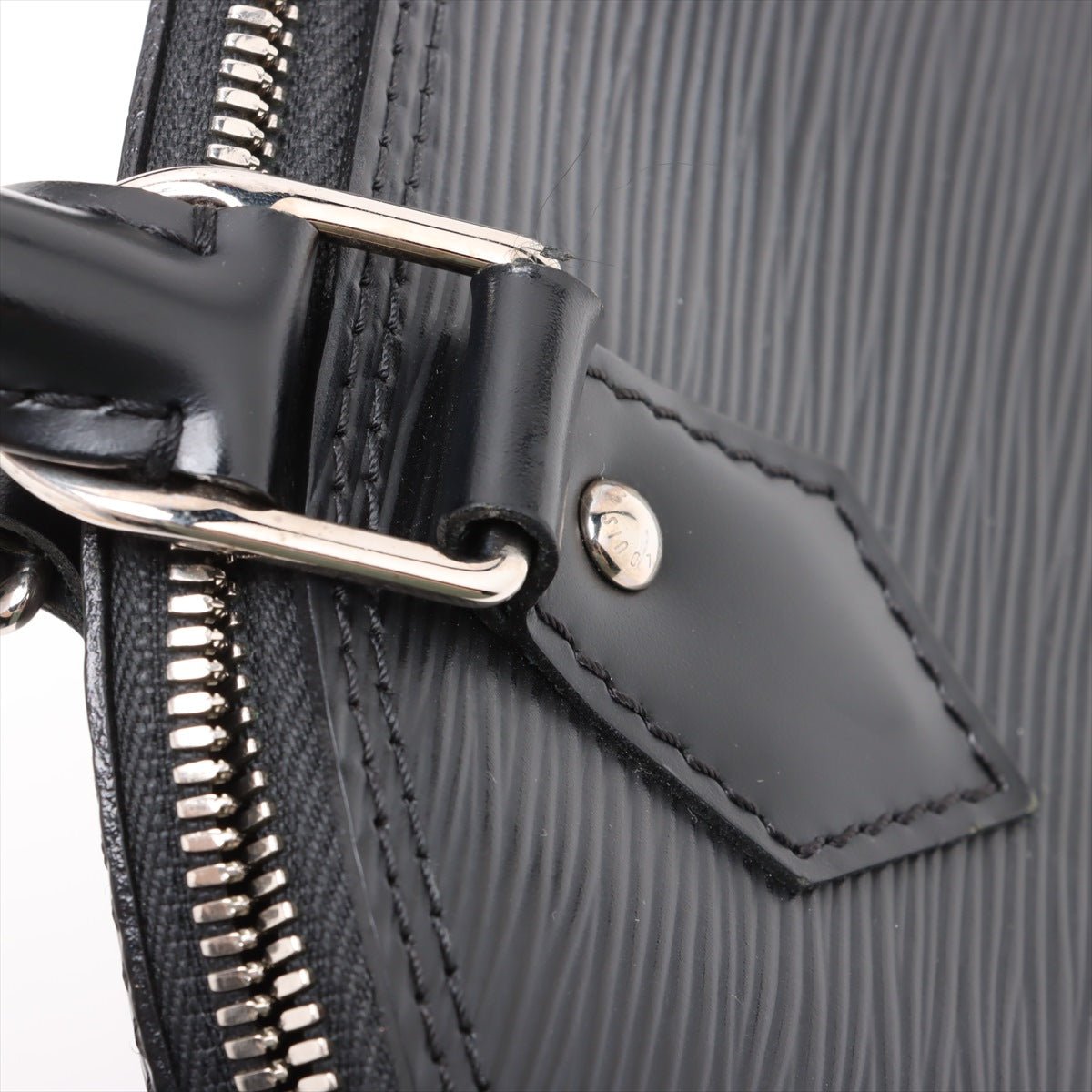 Second hand Louis Vuitton Alma BB Epi Leather Top - handle Handbag Black - Tabita Bags