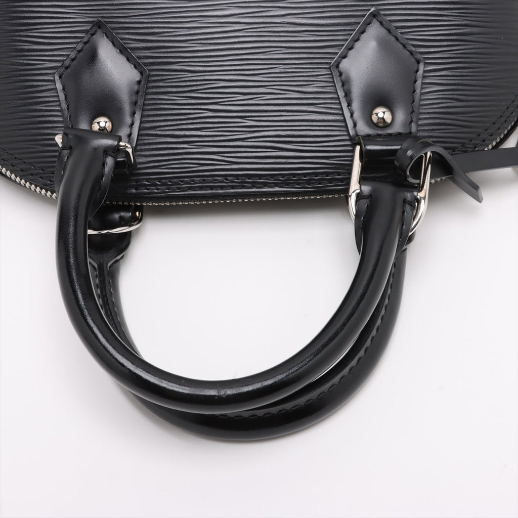 Second hand Louis Vuitton Alma BB Epi Leather Top - handle Handbag Black - Tabita Bags