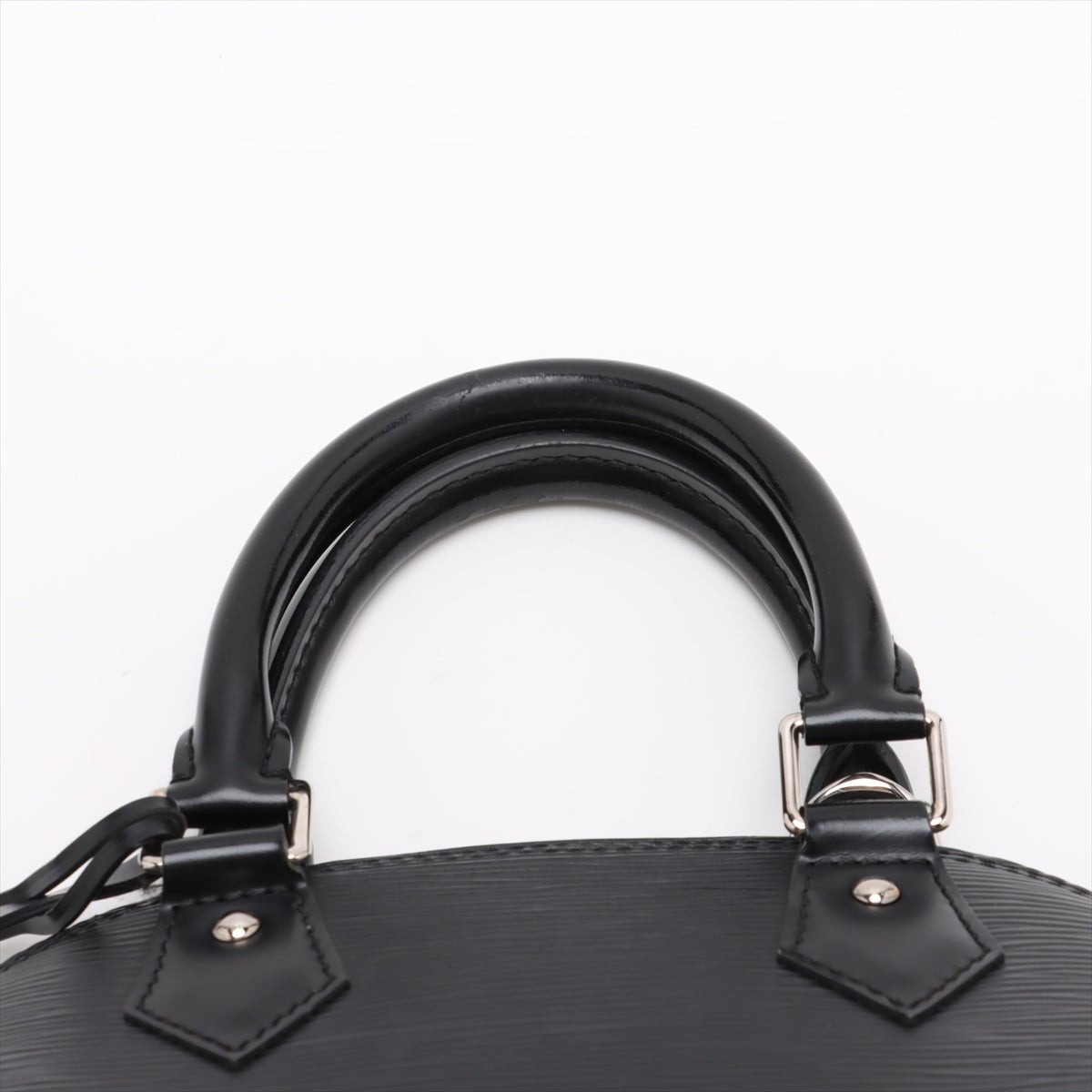 Second hand Louis Vuitton Alma BB Epi Leather Top - handle Handbag Black - Tabita Bags