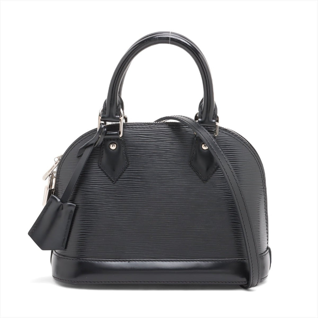 Second hand Louis Vuitton Alma BB Epi Leather Top - handle Handbag Black - Tabita Bags