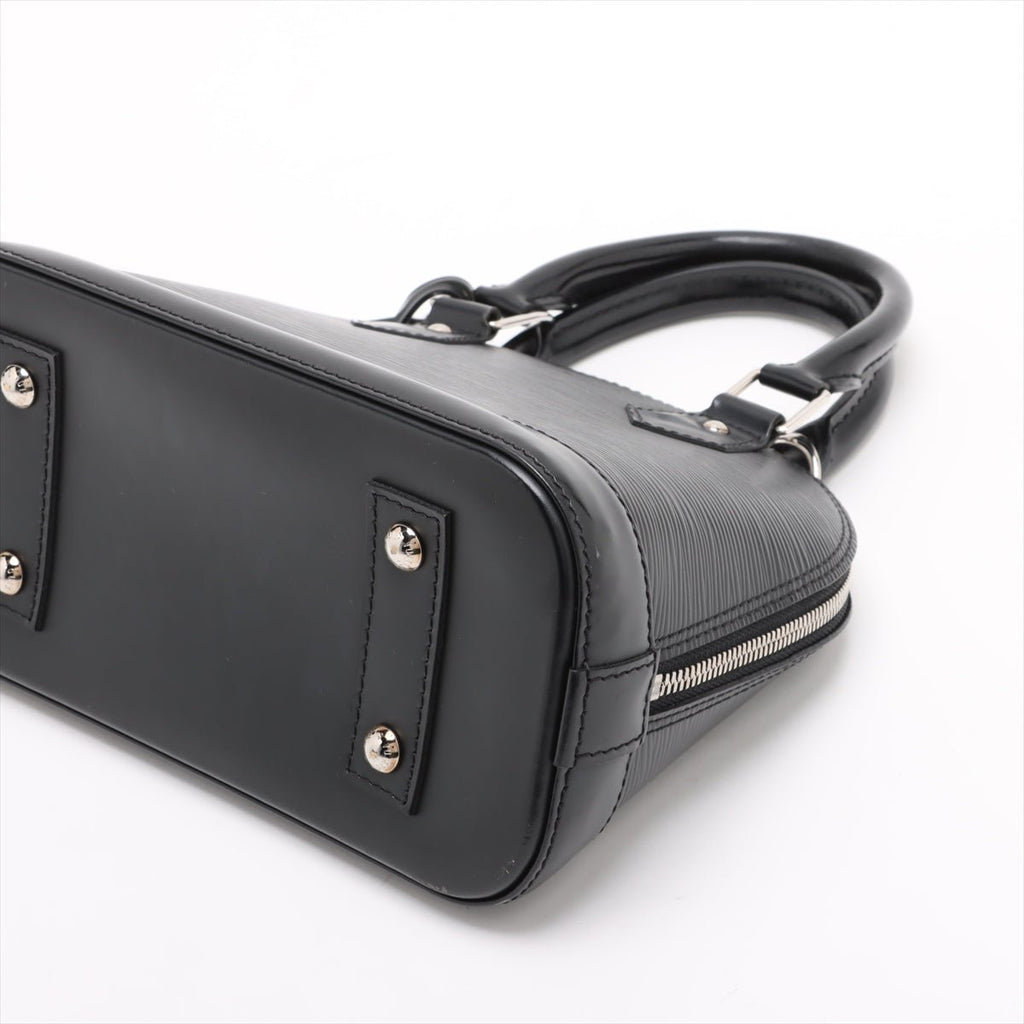 Second hand Louis Vuitton Alma BB Epi Leather Top - handle Handbag Black - Tabita Bags