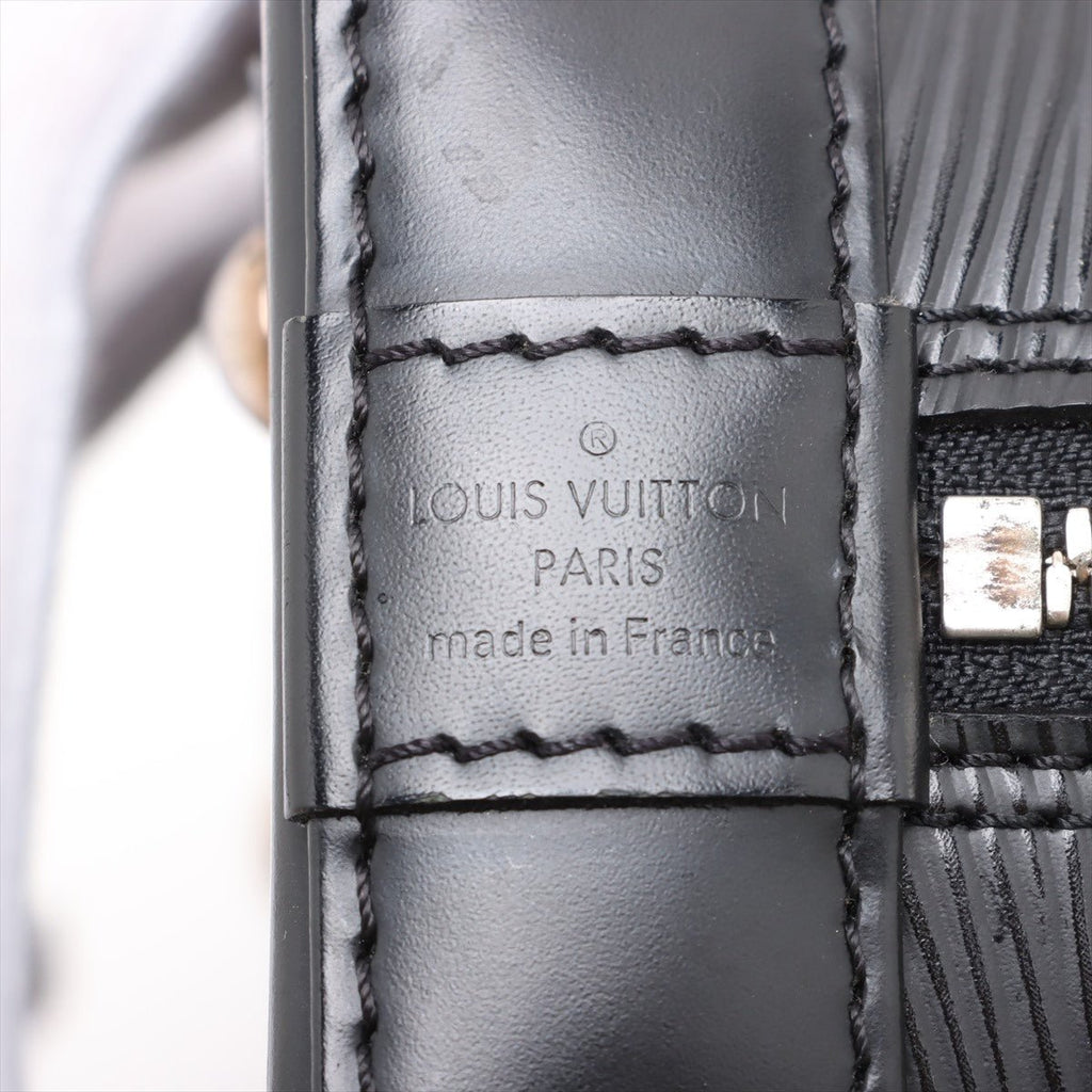 Second hand Louis Vuitton Alma BB Epi Leather Top - handle Handbag Black - Tabita Bags