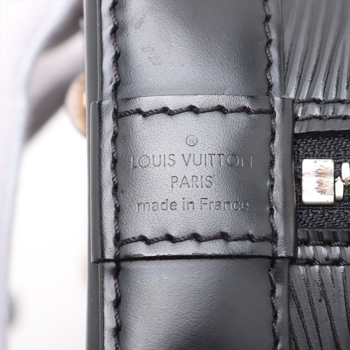 Second hand Louis Vuitton Alma BB Epi Leather Top - handle Handbag Black - Tabita Bags