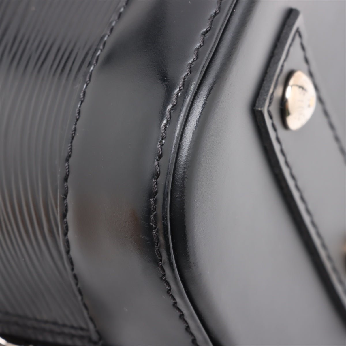 Second hand Louis Vuitton Alma BB Epi Leather Top - handle Handbag Black - Tabita Bags