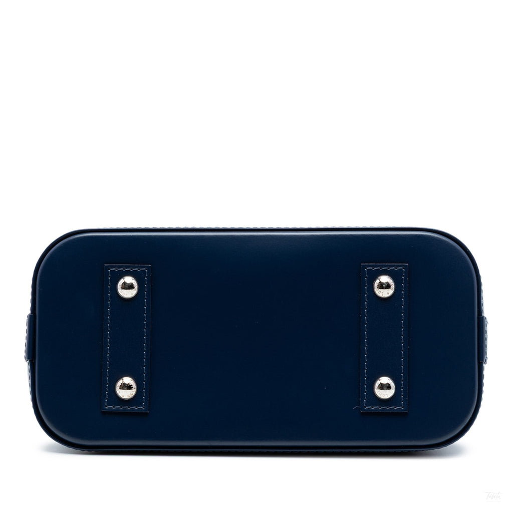 Second hand Louis Vuitton Alma BB Epi Leather Top - handle Handbag Blue - Tabita Bags