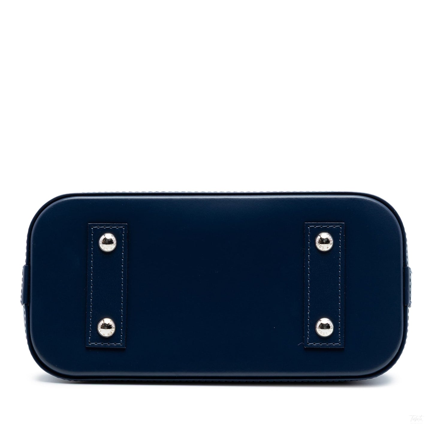 Second hand Louis Vuitton Alma BB Epi Leather Top - handle Handbag Blue - Tabita Bags