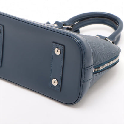 Second hand Louis Vuitton Alma BB Epi Leather Top-handle Handbag Blue - Tabita Bags