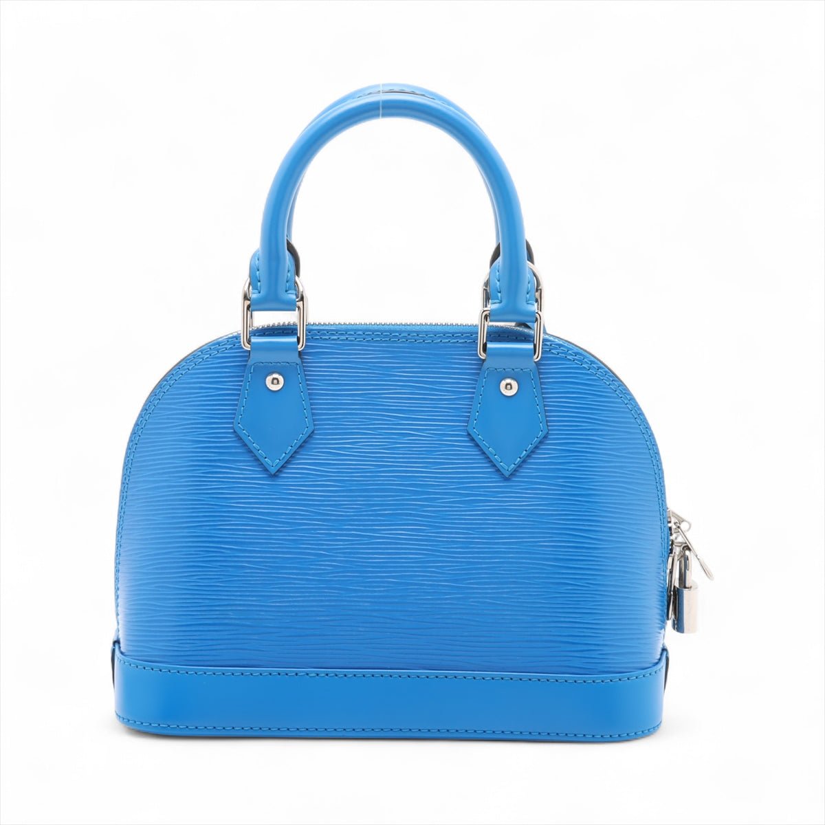 Second hand Louis Vuitton Alma BB Epi Leather Top - handle Handbag Blue - Tabita Bags