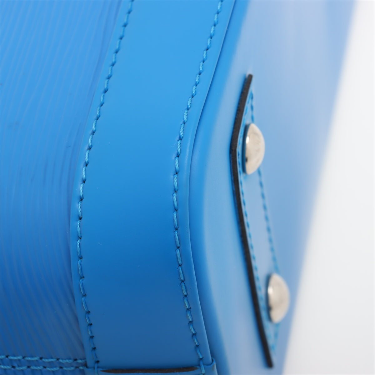 Second hand Louis Vuitton Alma BB Epi Leather Top - handle Handbag Blue - Tabita Bags