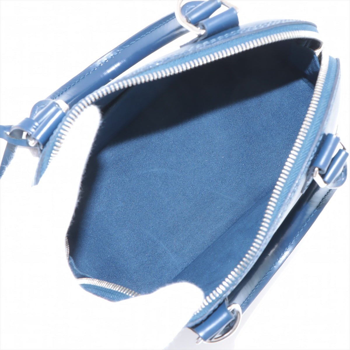 Second hand Louis Vuitton Alma BB Epi Leather Top-handle Handbag Blue - Tabita Bags