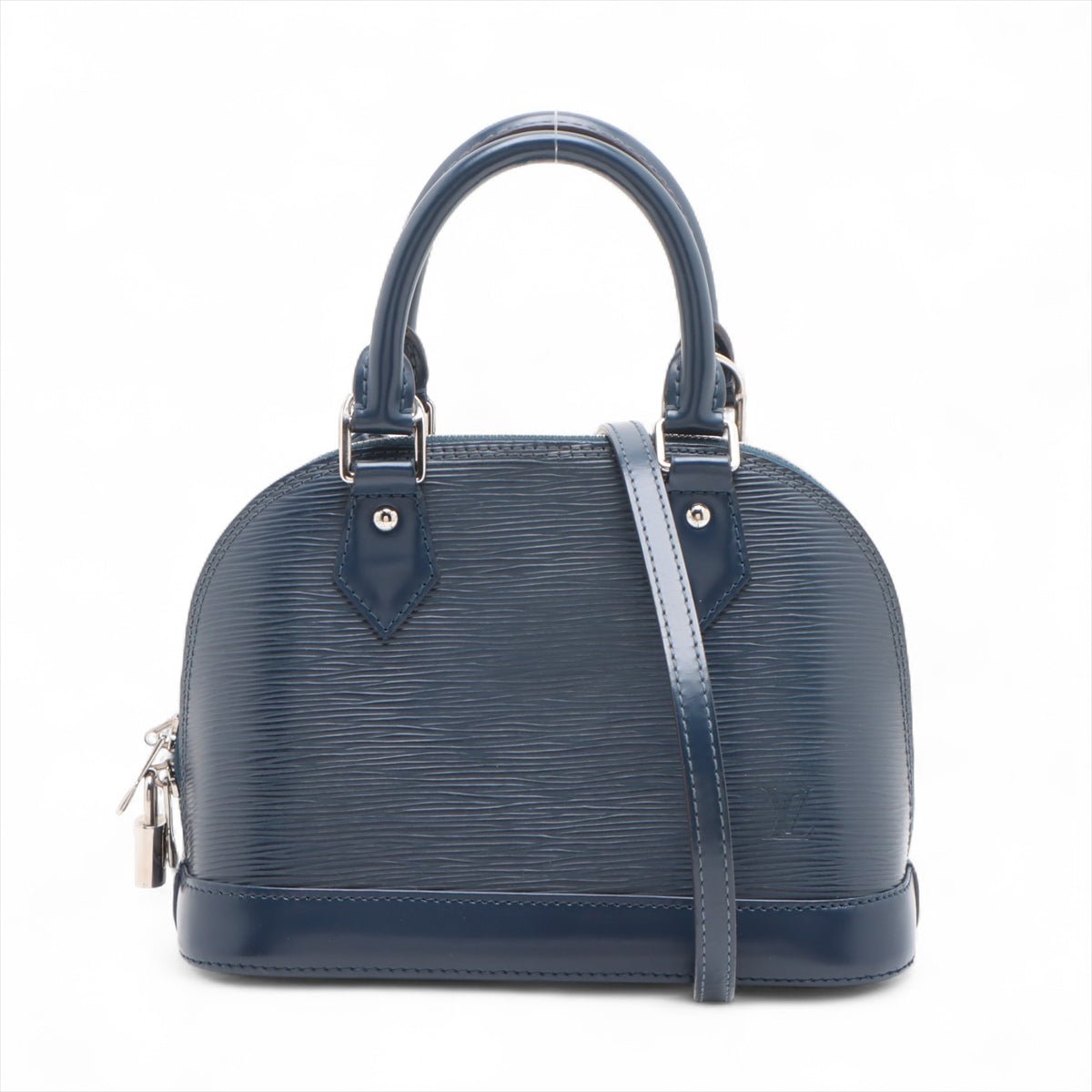Second hand Louis Vuitton Alma BB Epi Leather Top-handle Handbag Blue - Tabita Bags