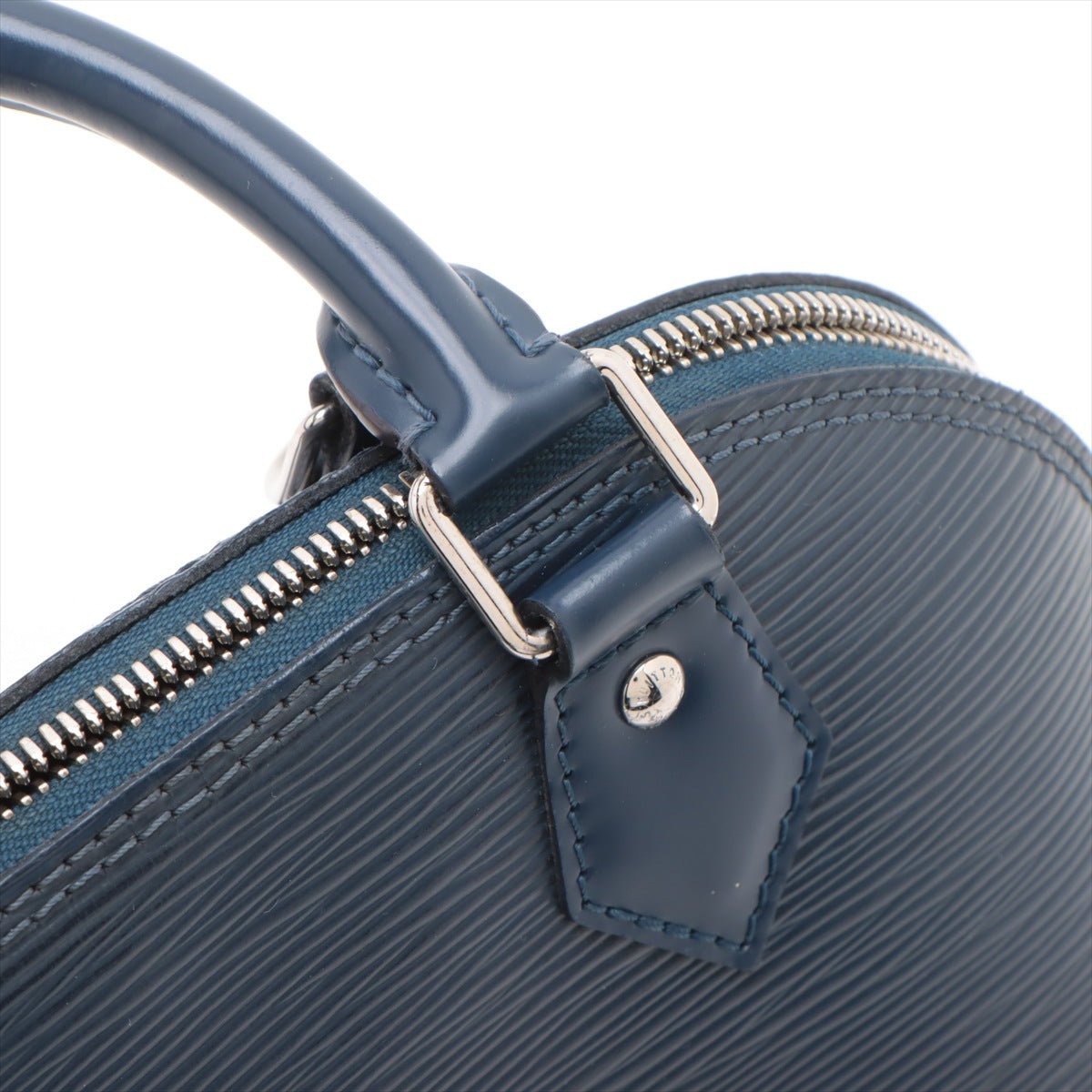 Second hand Louis Vuitton Alma BB Epi Leather Top-handle Handbag Blue - Tabita Bags