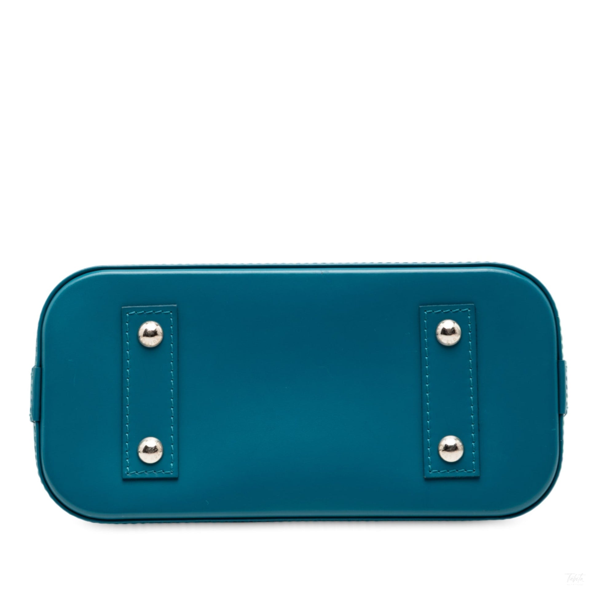 Second hand Louis Vuitton Alma BB Epi Leather Top - handle Handbag Blue - Tabita Bags