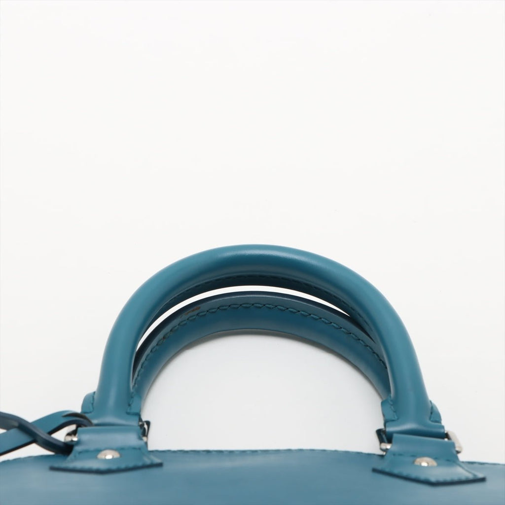 Second hand Louis Vuitton Alma BB Epi Leather Top - handle Handbag Blue - Tabita Bags