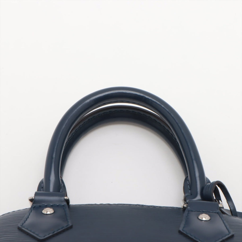 Second hand Louis Vuitton Alma BB Epi Leather Top-handle Handbag Blue - Tabita Bags