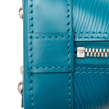 Second hand Louis Vuitton Alma BB Epi Leather Top - handle Handbag Blue - Tabita Bags