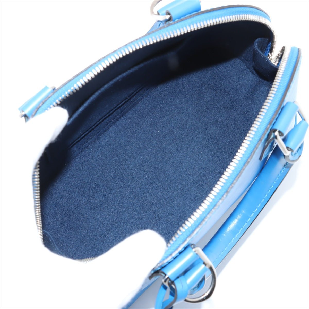 Second hand Louis Vuitton Alma BB Epi Leather Top - handle Handbag Blue - Tabita Bags