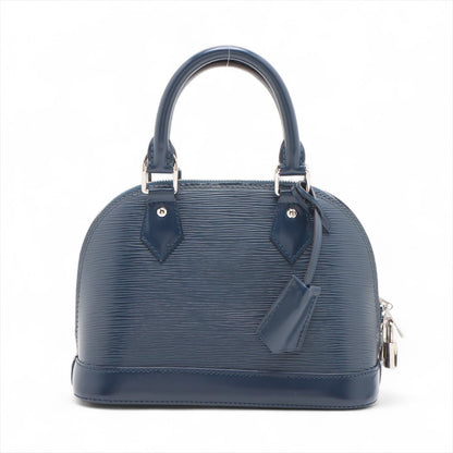 Second hand Louis Vuitton Alma BB Epi Leather Top-handle Handbag Blue - Tabita Bags