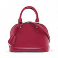 Second hand Louis Vuitton Alma BB Epi Leather Top-handle Handbag Cherry Red - Tabita Bags