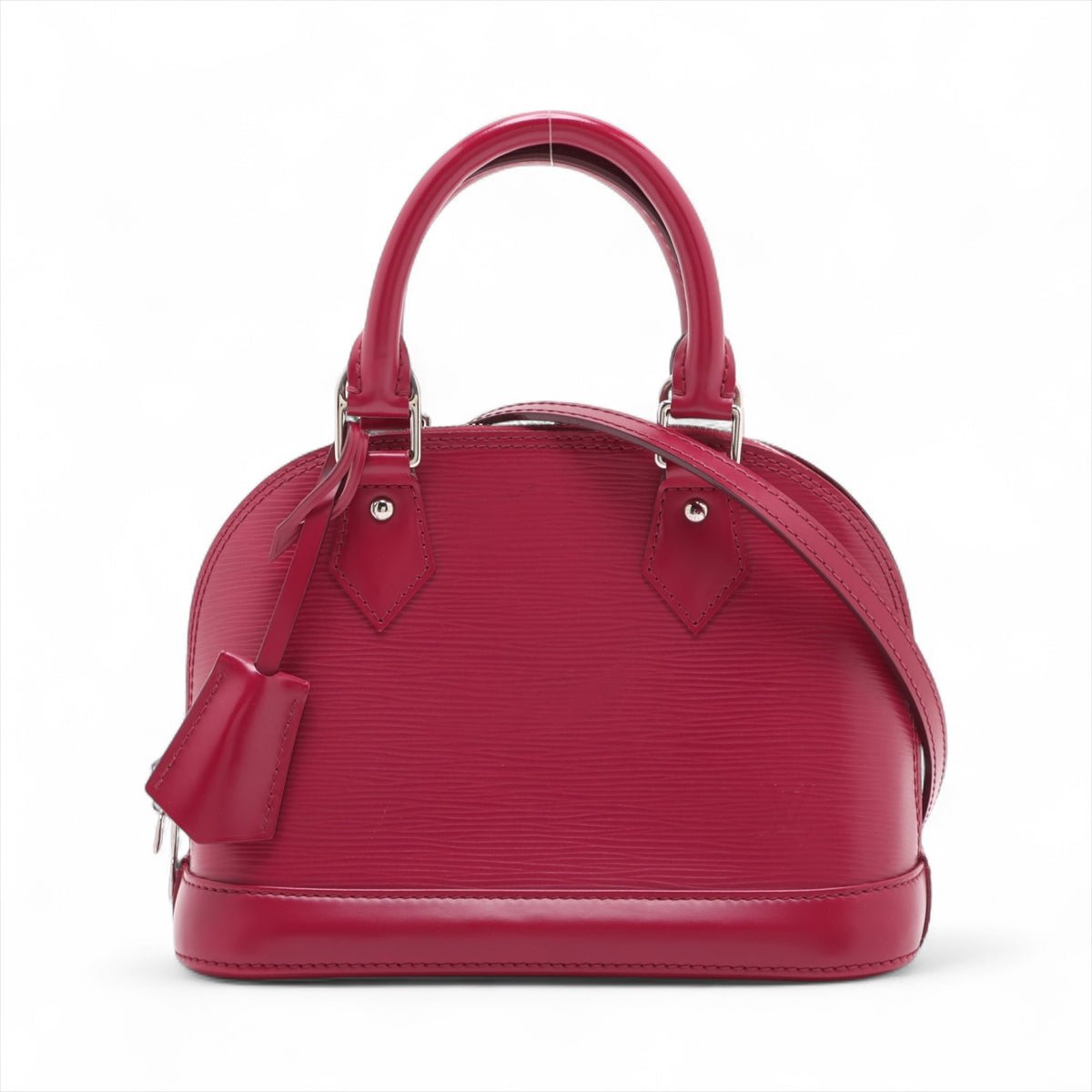 Second hand Louis Vuitton Alma BB Epi Leather Top-handle Handbag Cherry Red - Tabita Bags