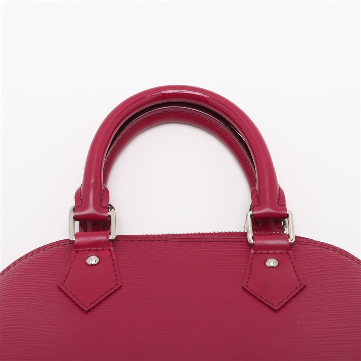 Second hand Louis Vuitton Alma BB Epi Leather Top-handle Handbag Cherry Red - Tabita Bags