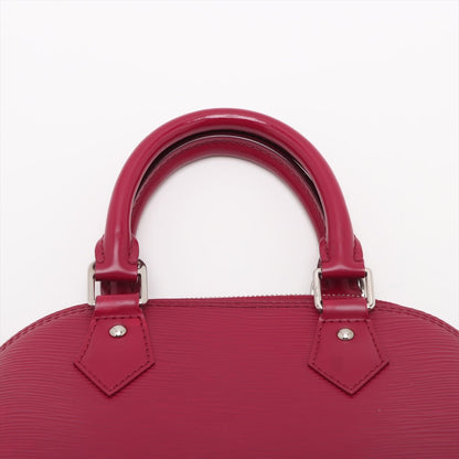Second hand Louis Vuitton Alma BB Epi Leather Top-handle Handbag Cherry Red - Tabita Bags