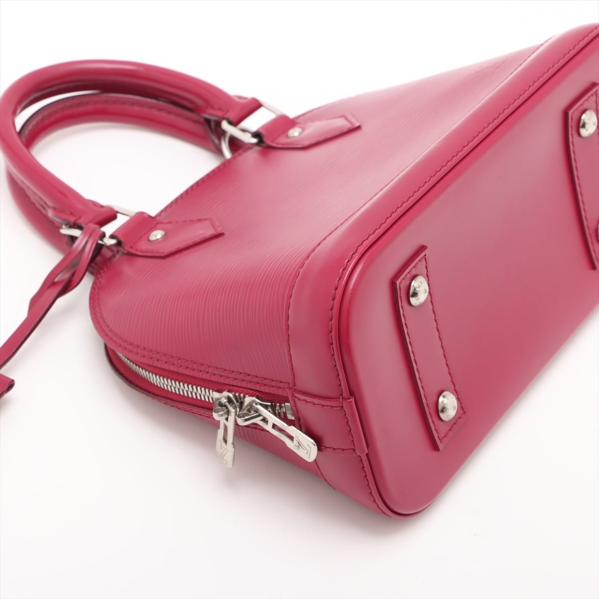 Second hand Louis Vuitton Alma BB Epi Leather Top-handle Handbag Cherry Red - Tabita Bags