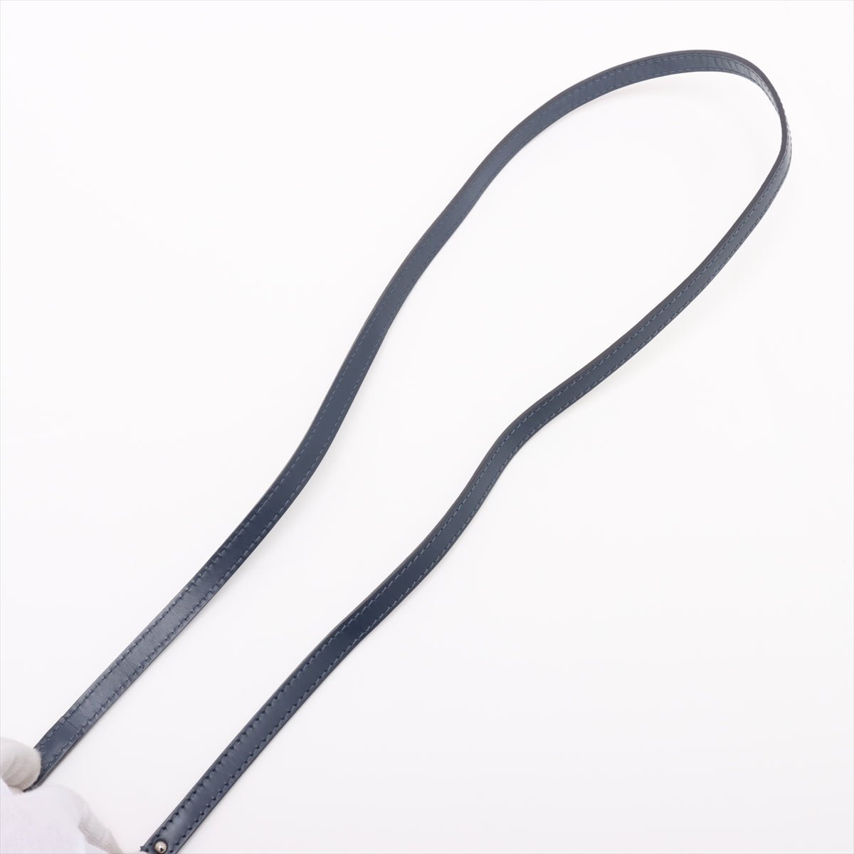 Second hand Louis Vuitton Alma BB Epi Leather Top - handle Handbag Navy - Tabita Bags