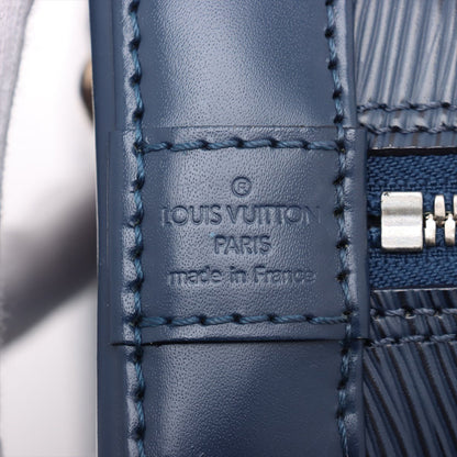 Second hand Louis Vuitton Alma BB Epi Leather Top - handle Handbag Navy - Tabita Bags