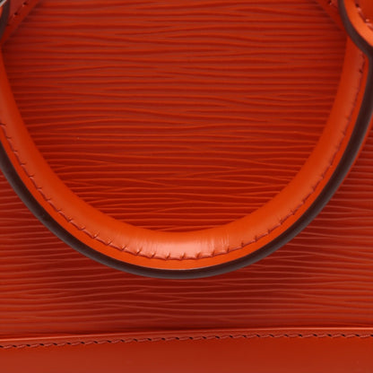 Second hand Louis Vuitton Alma BB Epi Leather Top - handle Handbag Orange - Tabita Bags
