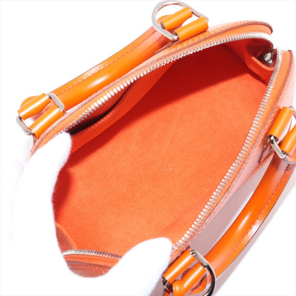 Second hand Louis Vuitton Alma BB Epi Leather Top - handle Handbag Orange - Tabita Bags
