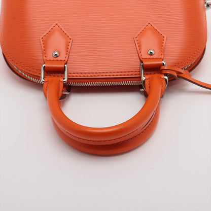 Second hand Louis Vuitton Alma BB Epi Leather Top - handle Handbag Orange - Tabita Bags