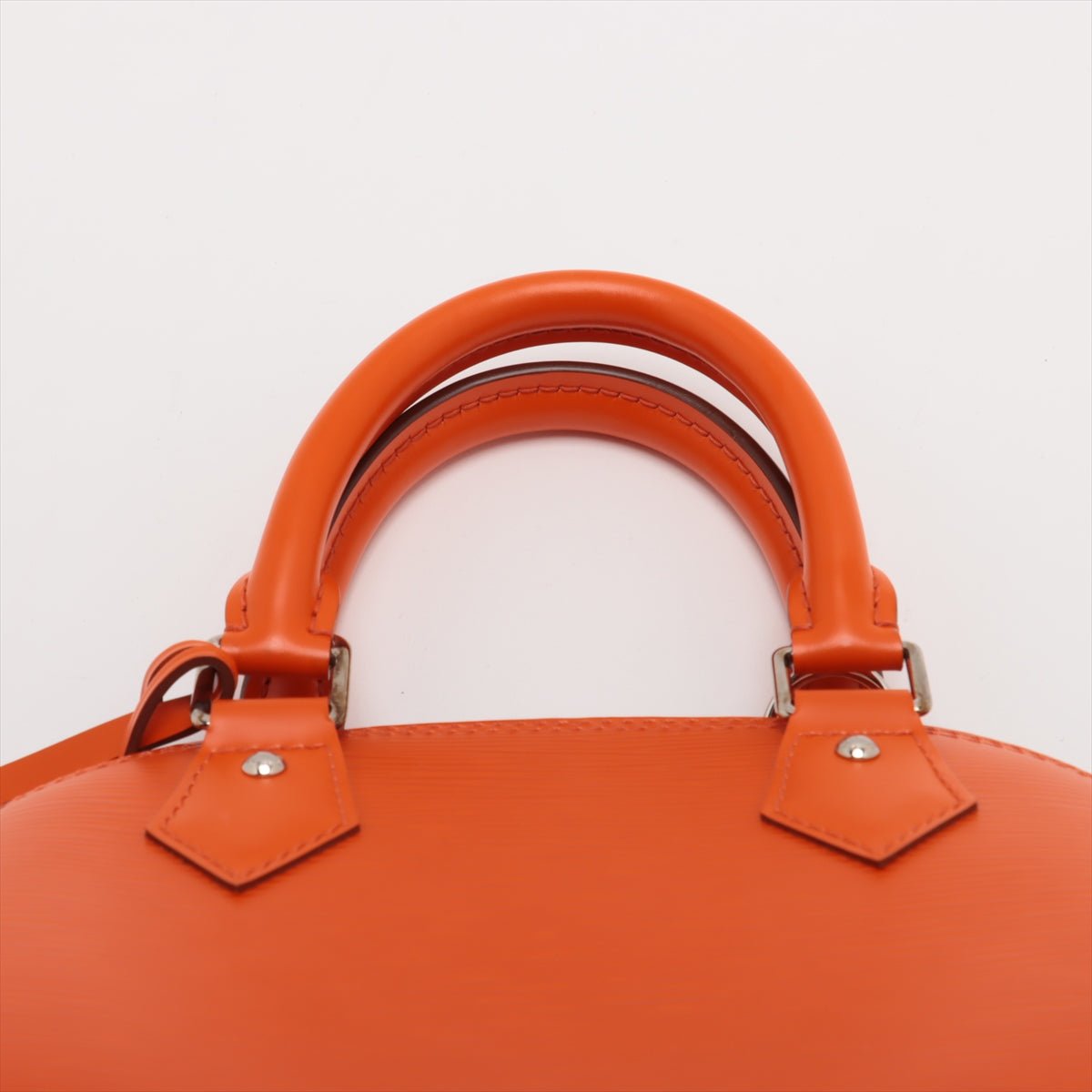 Second hand Louis Vuitton Alma BB Epi Leather Top - handle Handbag Orange - Tabita Bags