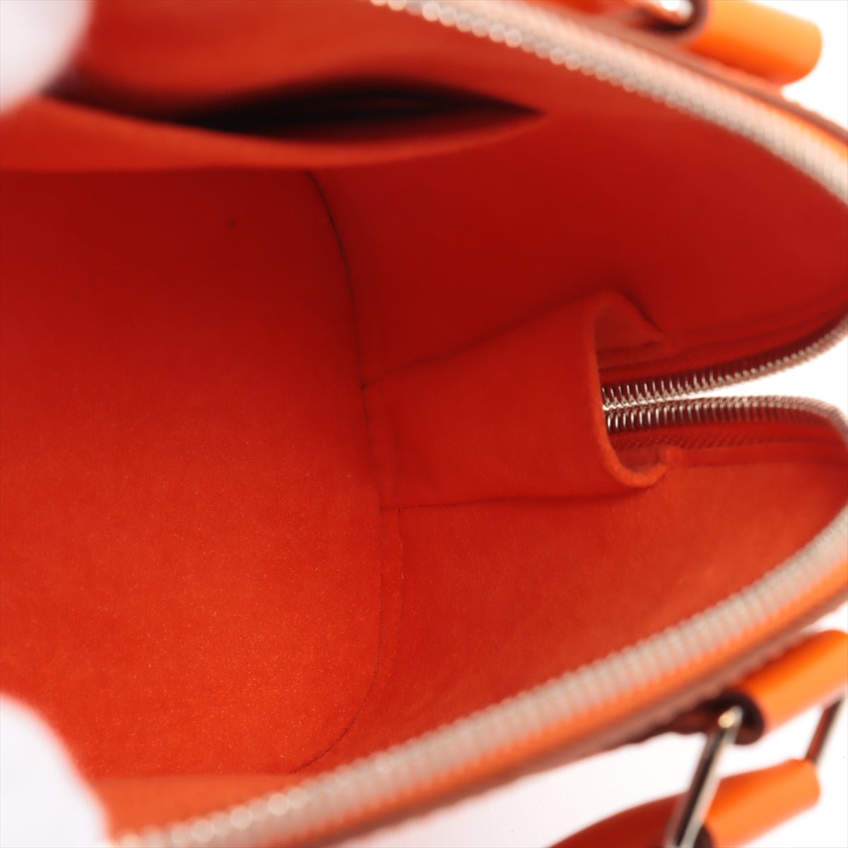 Second hand Louis Vuitton Alma BB Epi Leather Top - handle Handbag Orange - Tabita Bags