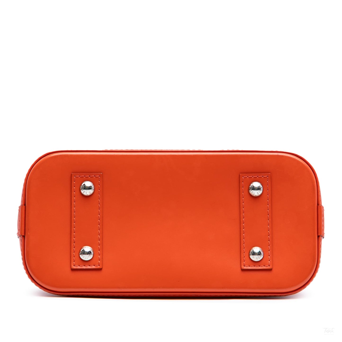 Second hand Louis Vuitton Alma BB Epi Leather Top - Handle Handbag Orange - Tabita Bags