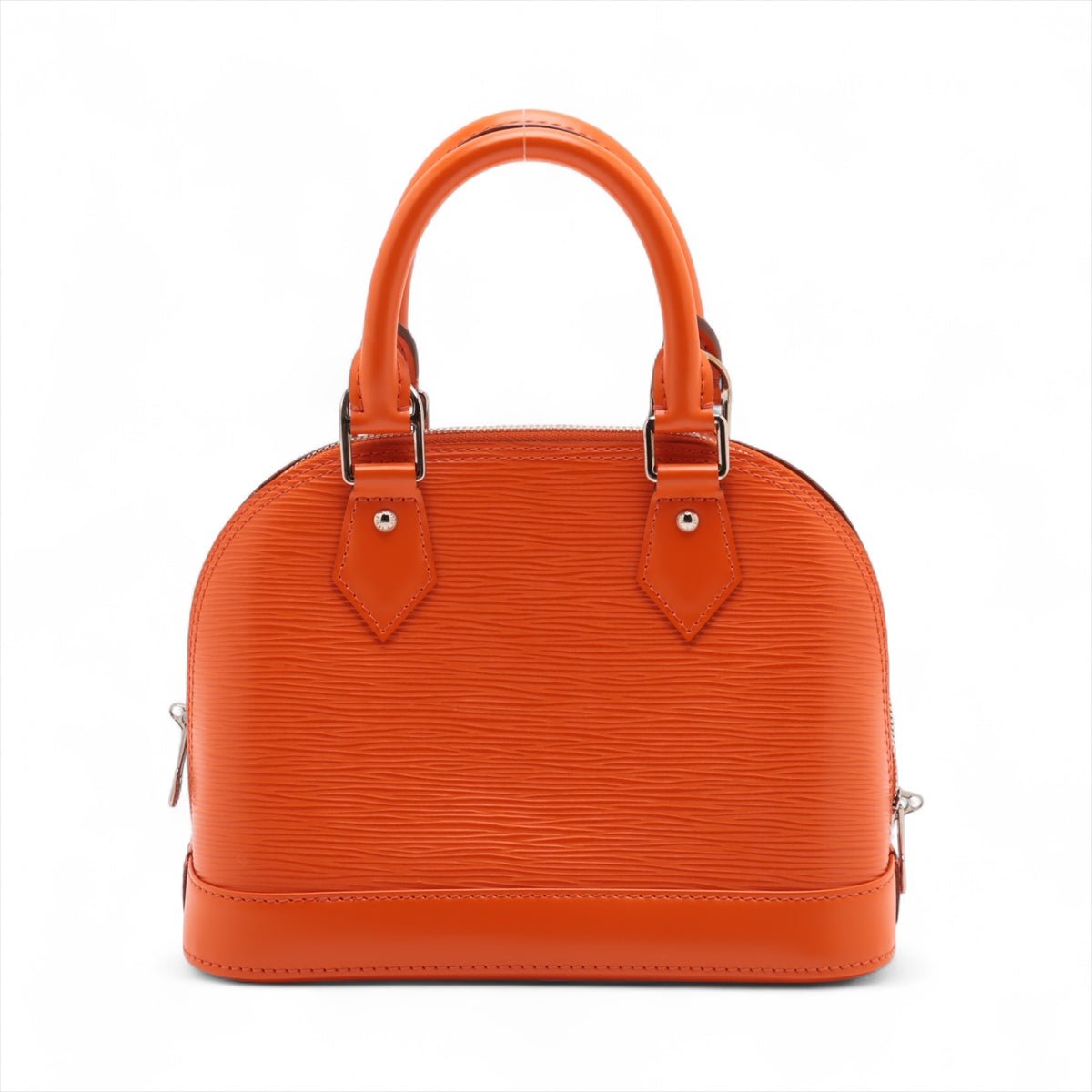 Second hand Louis Vuitton Alma BB Epi Leather Top - handle Handbag Orange - Tabita Bags