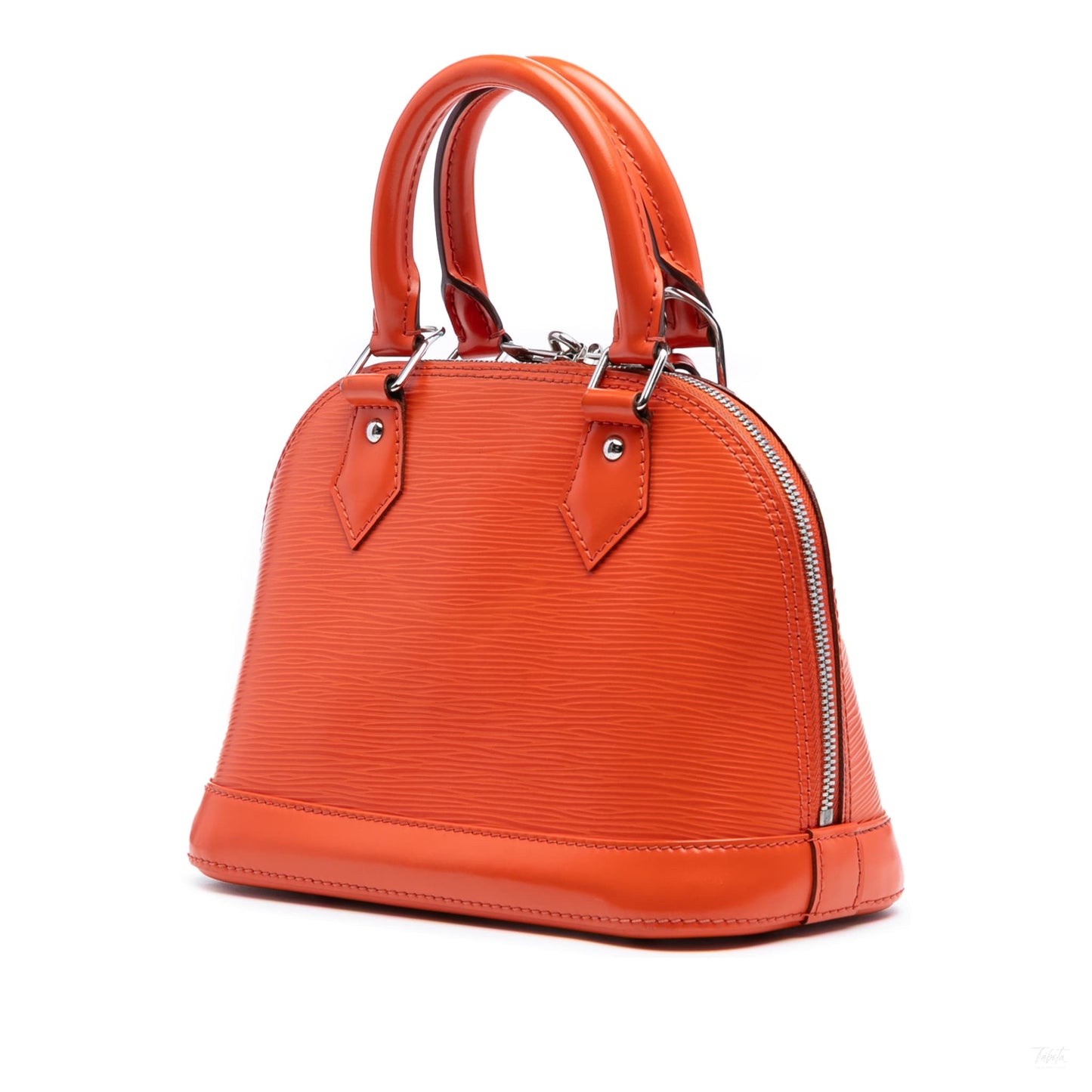 Second hand Louis Vuitton Alma BB Epi Leather Top - Handle Handbag Orange - Tabita Bags