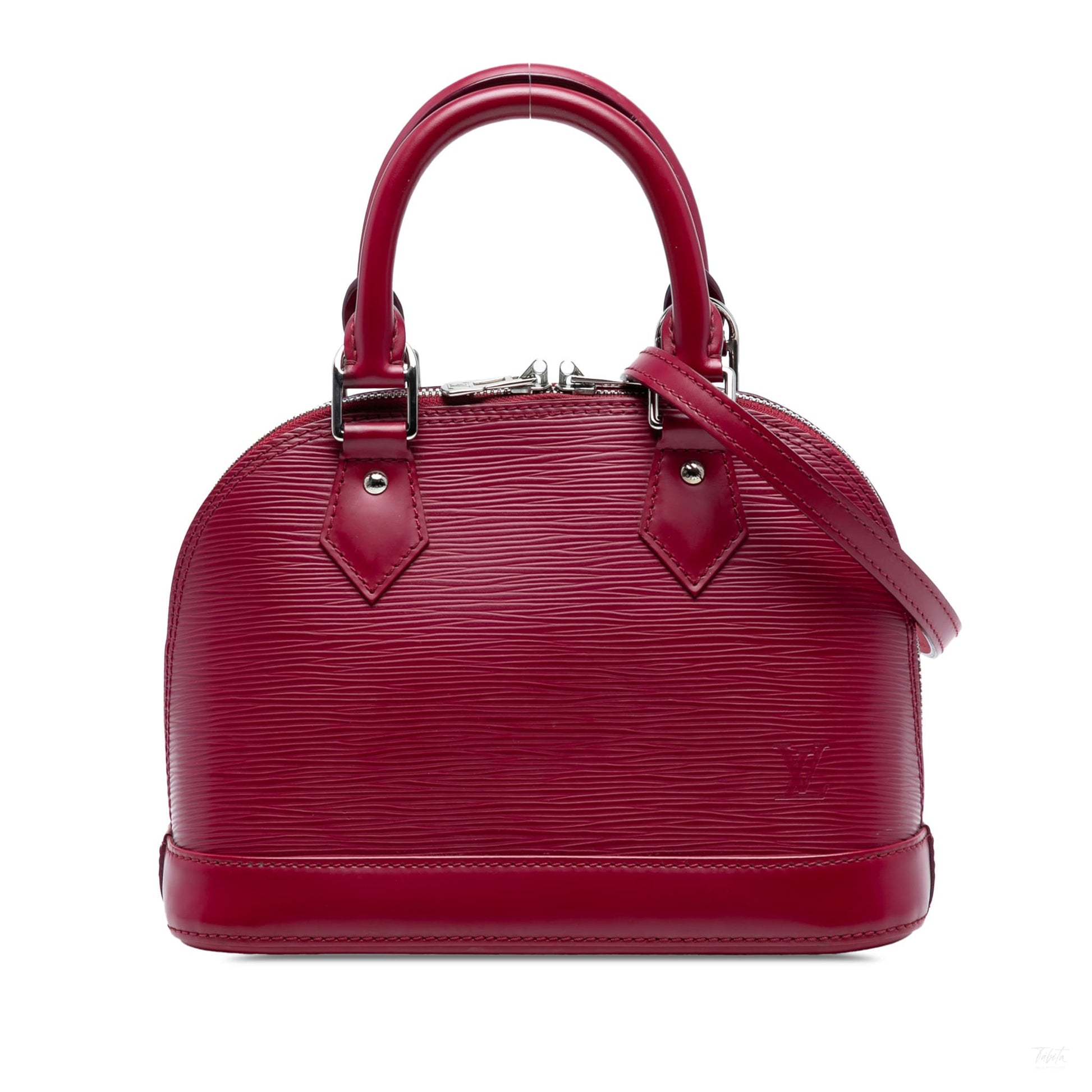 Second hand Louis Vuitton Alma BB Epi Leather Top - Handle Handbag Pink - Tabita Bags