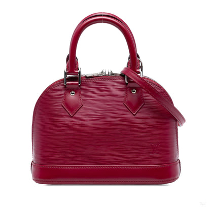 Second hand Louis Vuitton Alma BB Epi Leather Top - Handle Handbag Pink - Tabita Bags