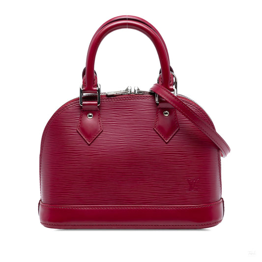 Second hand Louis Vuitton Alma BB Epi Leather Top - Handle Handbag Pink - Tabita Bags