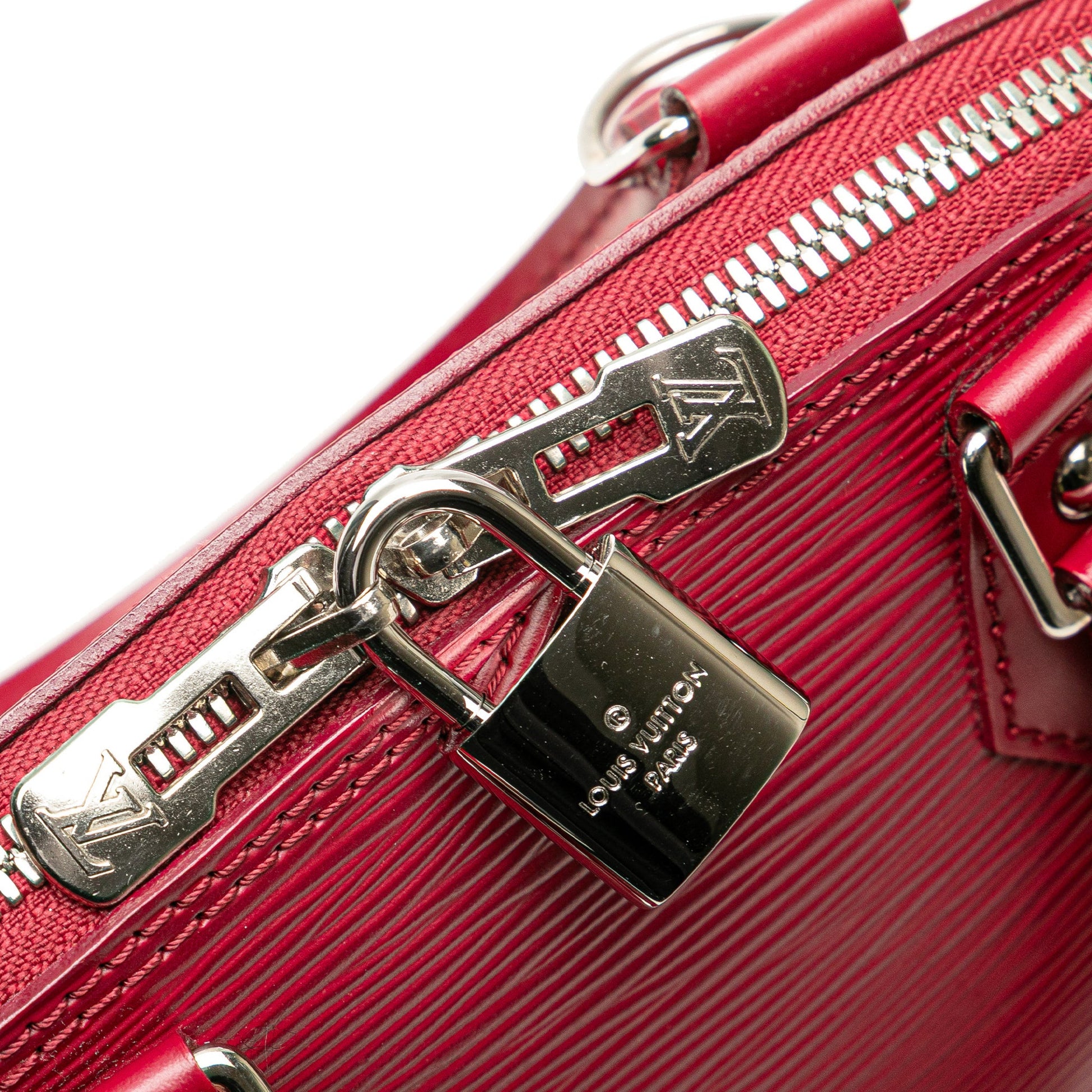 Second hand Louis Vuitton Alma BB Epi Leather Top - handle Handbag Pink - Tabita Bags