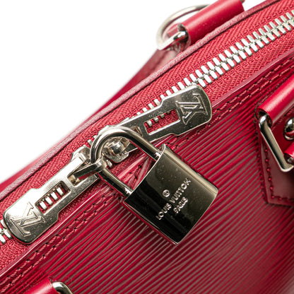 Second hand Louis Vuitton Alma BB Epi Leather Top - handle Handbag Pink - Tabita Bags