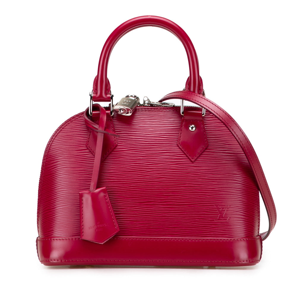 Second hand Louis Vuitton Alma BB Epi Leather Top - handle Handbag Pink - Tabita Bags