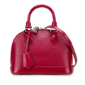Second hand Louis Vuitton Alma BB Epi Leather Top - handle Handbag Pink - Tabita Bags