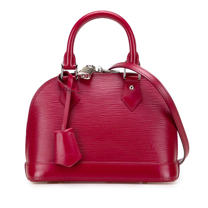 Second hand Louis Vuitton Alma BB Epi Leather Top - handle Handbag Pink - Tabita Bags